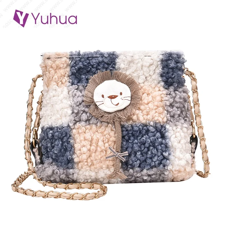 

2020 new fashion women handbags, casual korean version shoulder bag, simple woman messenger bag, trend plush bucket bags.