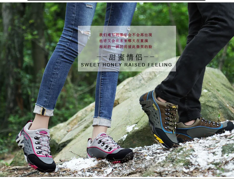 Ботинки из натуральной кожи для влюбленных мужчин и женщин Нескользящие уличные