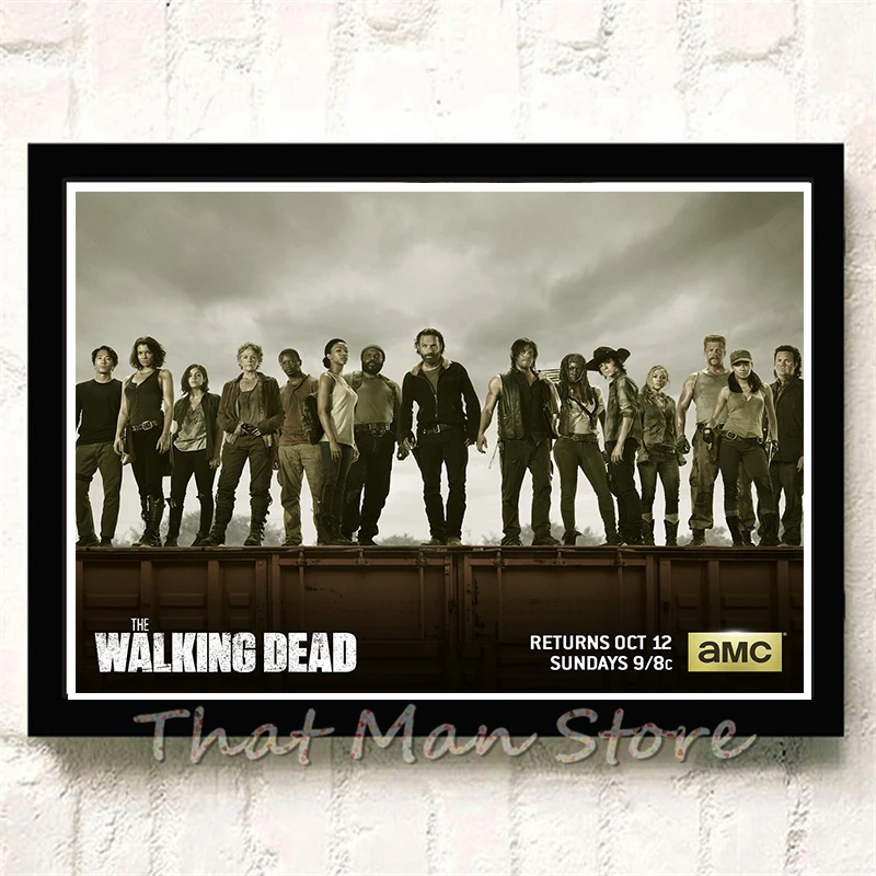 Постеры Ходячие мертвецы постеры для ТВ-шоу белые картонные принты настенное