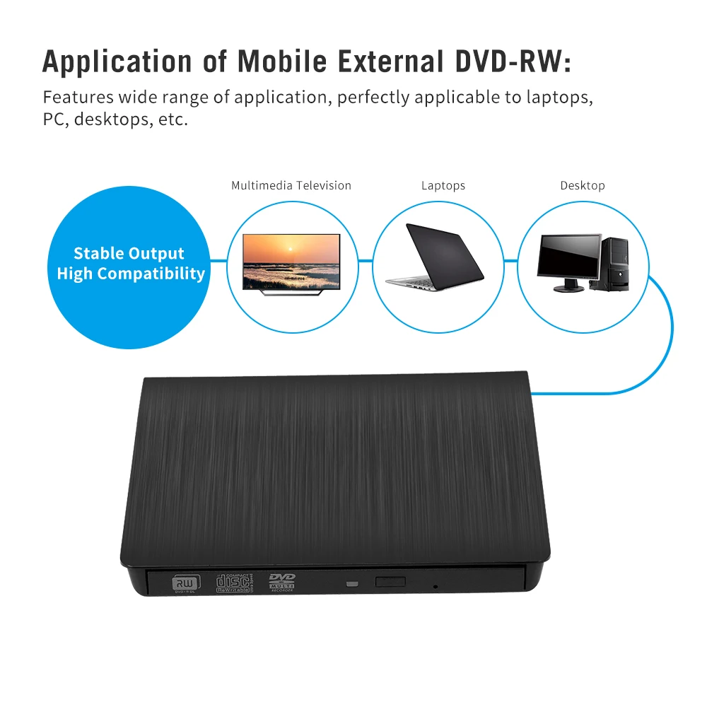 USB 3 0 всплывающий Мобильный Внешний DVD-RW портативный привод нечетный внешний DVD rom