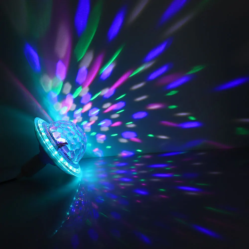 

RGB E27 LED Light UFO Bluetooth Crystal Magic Ball LED Bulb Smart Audio Speaker Music Playing Remote Control For Smart Home Club