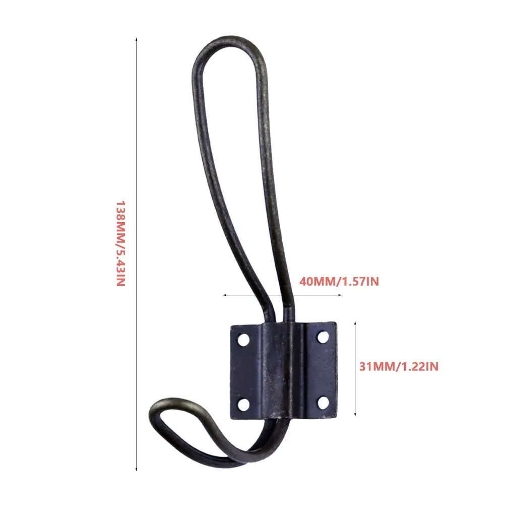 

10pcs/set Coat Door Hooks For Bedrooms Dual Vintage Coat Hook Wall Mounted Hanging Clothes Robe Towel