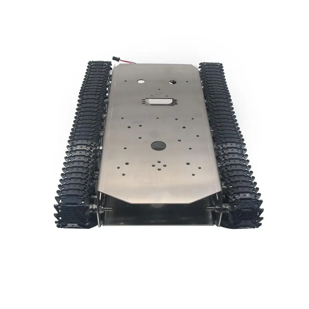 

T600 Stainless Steel Tank Truck Intelligent Robot Chassis Metal Pedrail with Shock Absorber