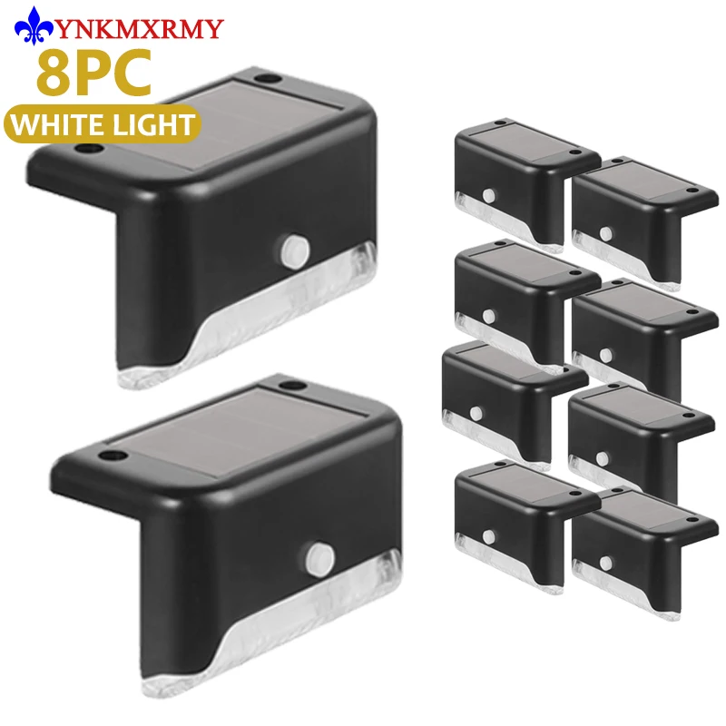 

4/8 PCS Solar Lights Solar Step Lights Outdoor Waterproof Wall Led Solar Stair Lamp For 2022 Garden Landscape Step Balcony Fence