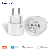 mini eu smart plug wifi socket 16a with power monitor tuyasmart appvoicetiming remote control works with alexa google home