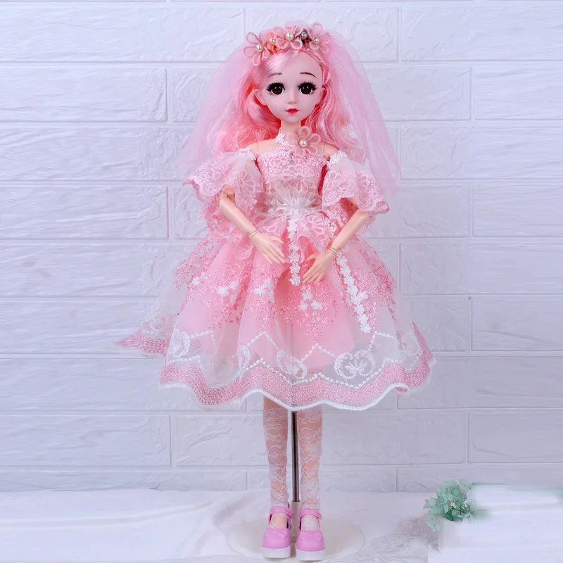Мини кукла 3D реальные глаза 60 см разговор музыка умное пение платье принцессы