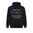 Мужские толстовки в стиле Харадзюку с надписью I Not Need Google, Моя жена знает всё, забавные толстовки для мужчин, мужа, папы, жениха, одежда, куртка с юмором