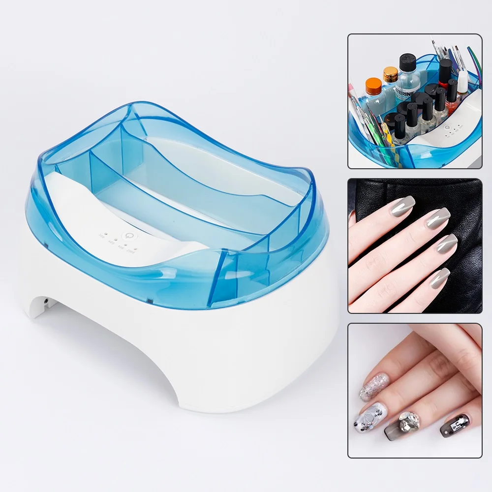 2 в 1 36 Вт Светодиодная УФ лампа для ногтей Сушилка маникюрная машина органайзер