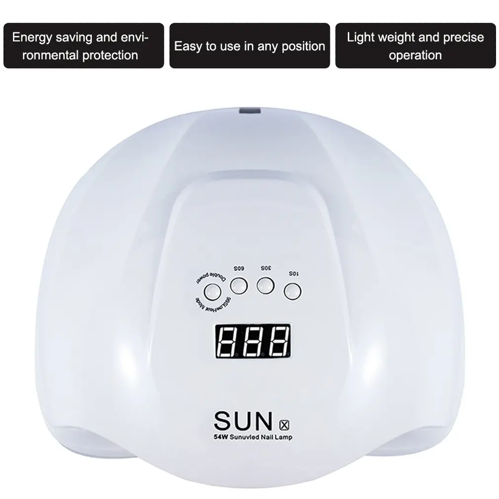 Dual Light Uv Led Nail Lamp Dryers Gel Polish Curing Low Heat Mode Auto Sensing For Nails | Красота и здоровье