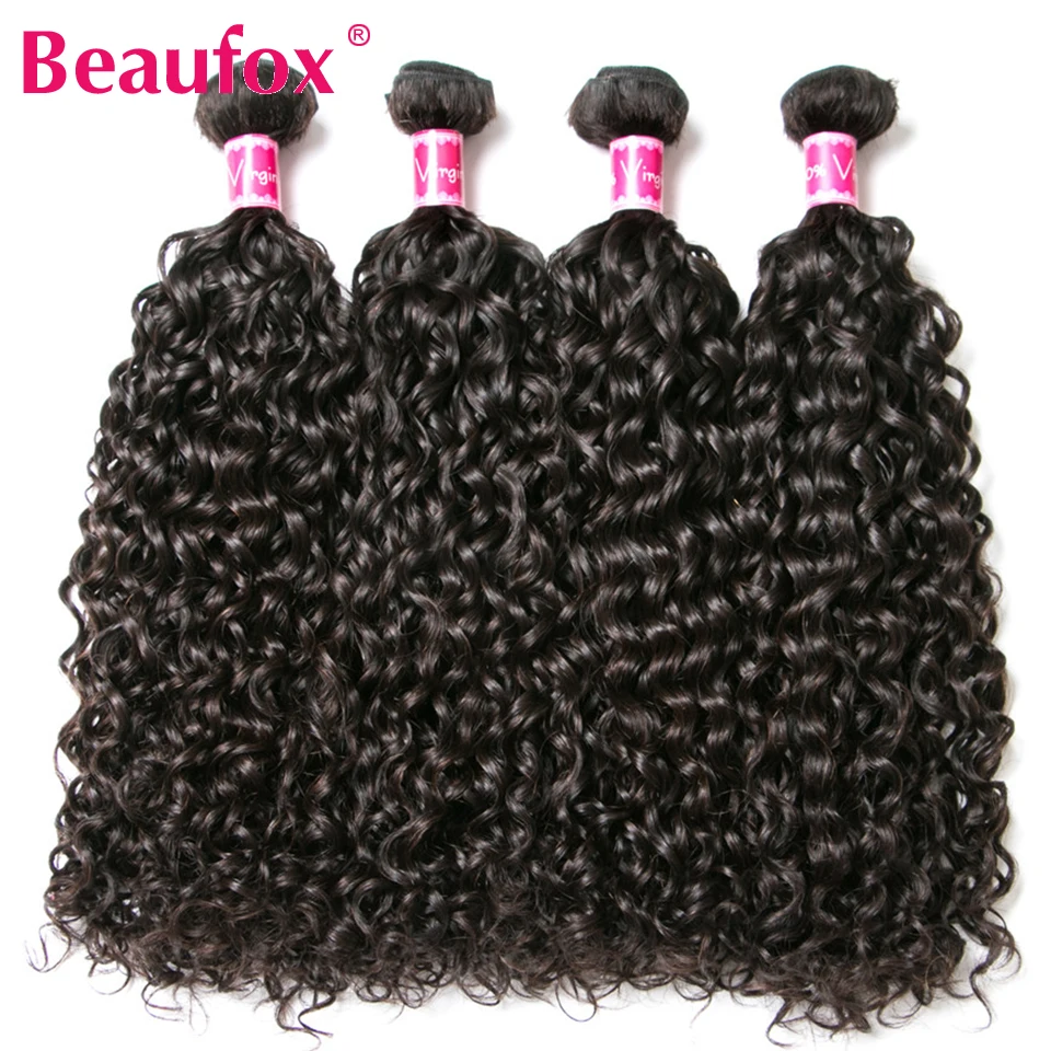 Beaufox малайзийские волнистые пряди Remy человеческие волосы пряди для наращивания 1/3/4 шт./партия Пучки Волос Натуральный Цвет волосы пряди