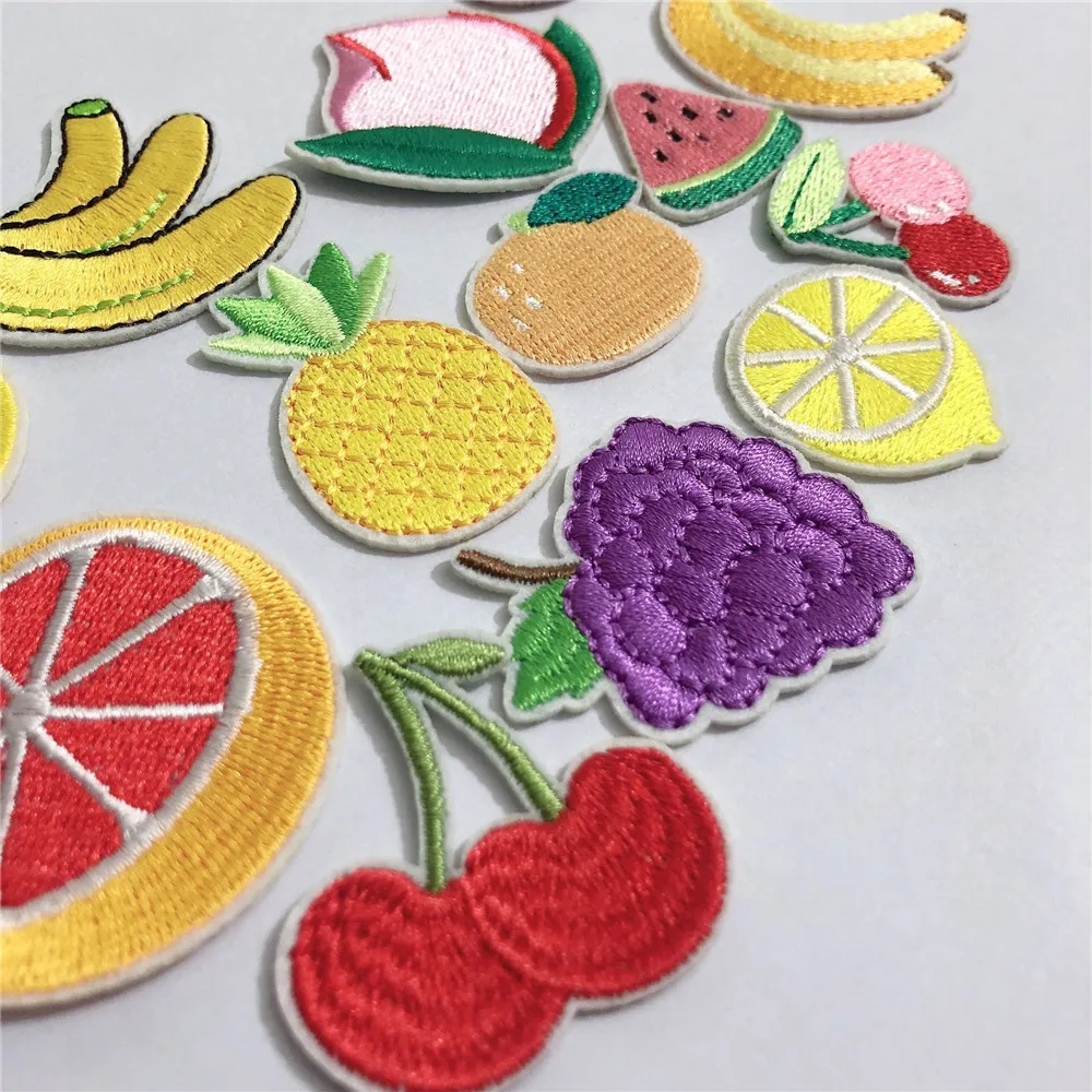 10 шт./лот фруктовые нашивки одежда вышивка утюгом аппликация модная для сумки