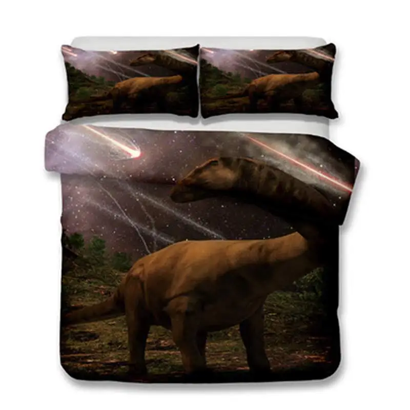 3 шт. 3D постельное белье с изображением динозавров комплект 140x210 см/180x210c/172x218