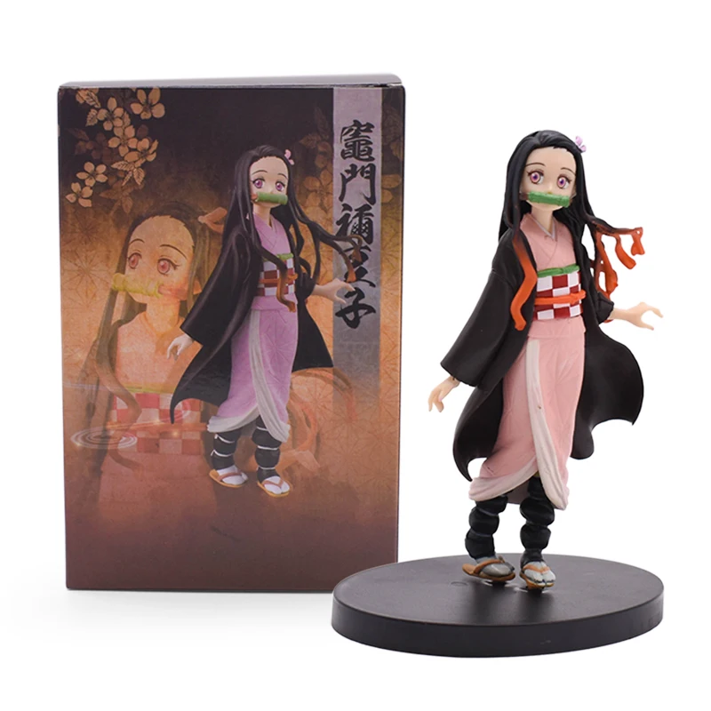 Anime Demon Slayer Kawaii Tanjirou Nezuko Figure Toy Kimetsu no Yaiba Action figuras Slaying Corps Kyoujurou Model Toys | Игрушки и