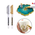 Ручка металлическая золотистаяСеребристая для рисования эпоксидной смолы, 2 шт.