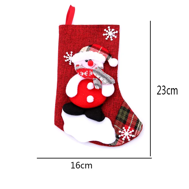 

Christmas Stocking Elk Santa Claus Christmas Decorations For Home New Year Socks Gift Bag Xmas Tree Decoration Ornaments
