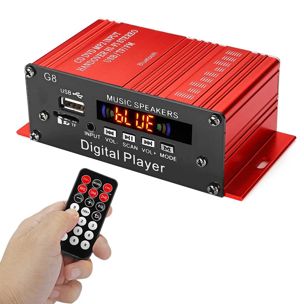 Автомобильный усилитель звука 100 Вт + 12 В 2 канала Hi-Fi мощности bluetooth Стерео