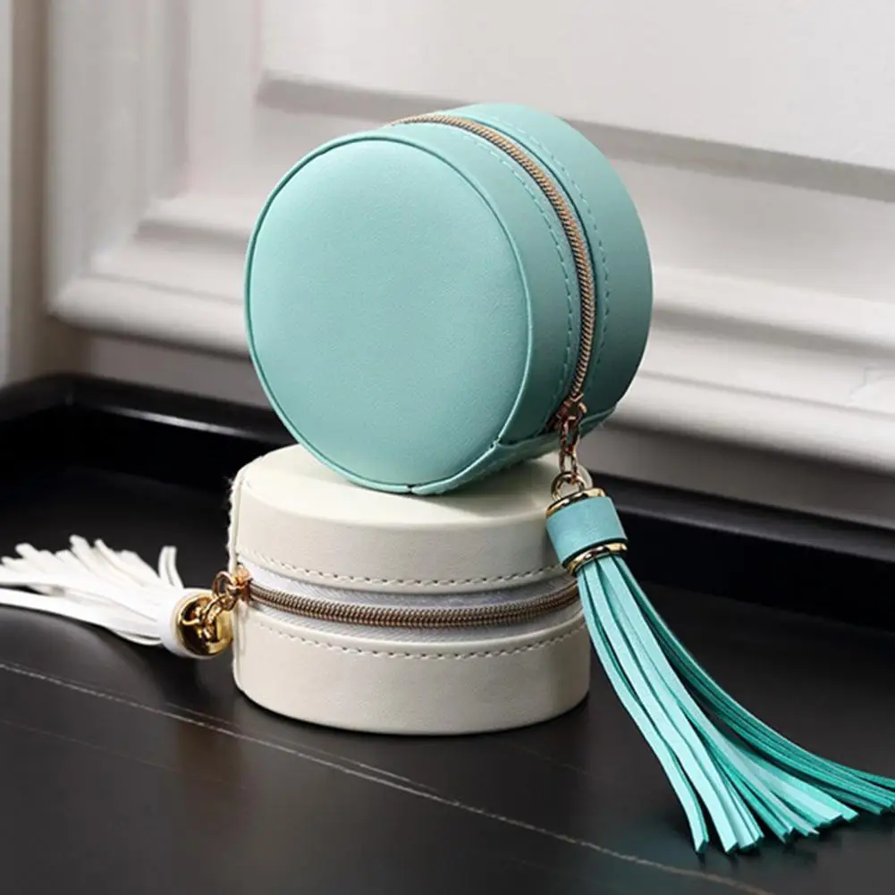 

Clear Texture Safekeeping Jewelry Box Flannel Necklace Box Partition Home Bracelet Storage Jewelry Box