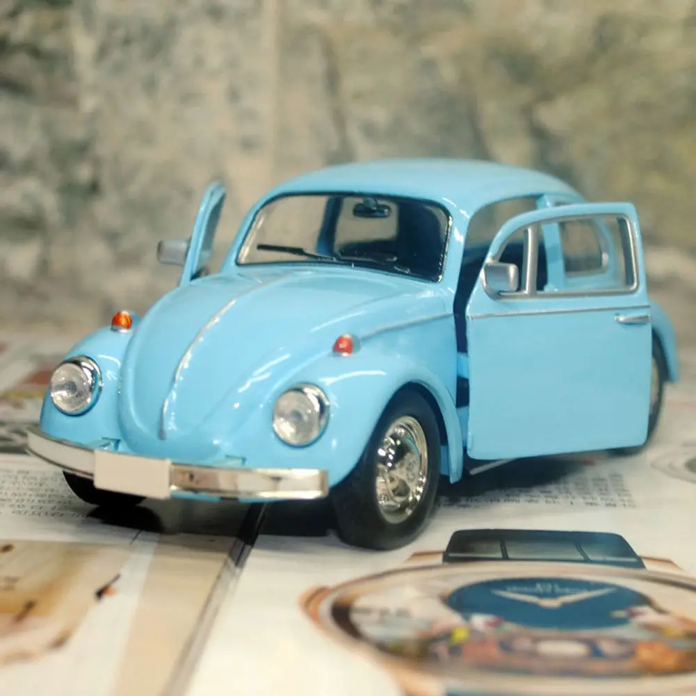 Flexible Car Model Toy Alloy Rubber Vintage Beetle Diecast Pull Back for Children Gift Decor Cute | Игрушки и хобби