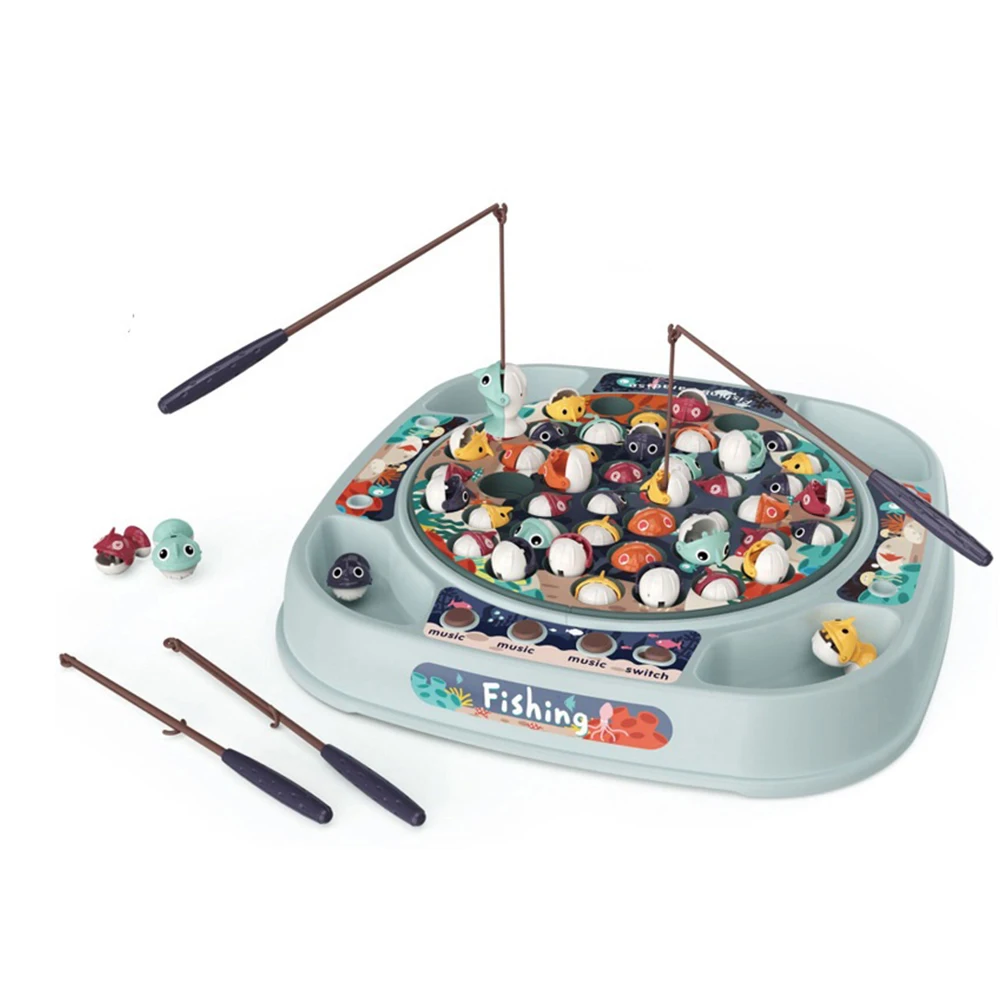 

Electric Musical Rotating Fishing Toy Game Music Sound Light Children Early Education Intelligence Development Sports Toys