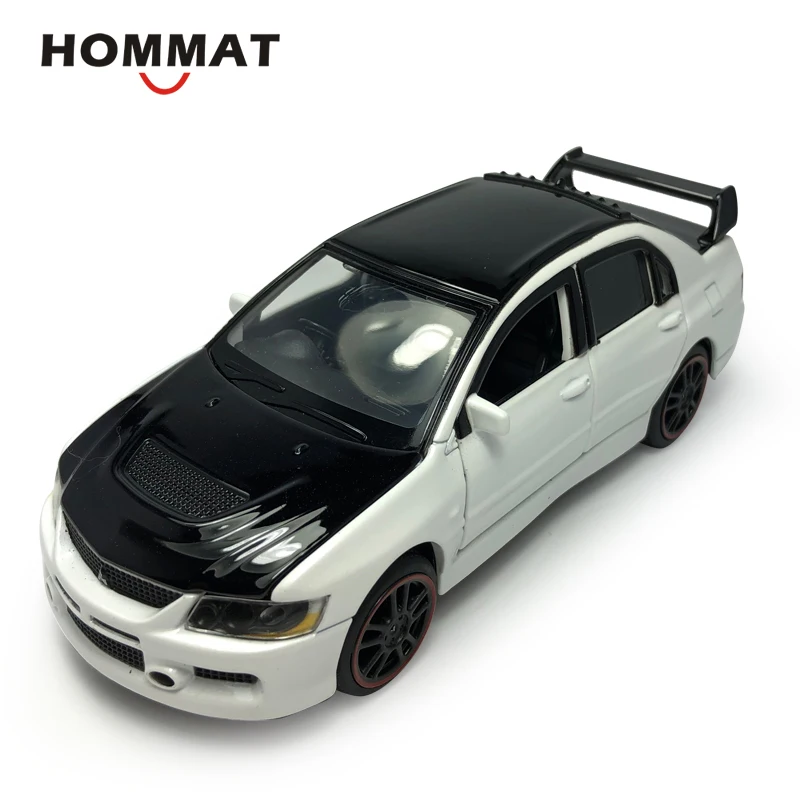 HOMMAT 1:32 весы Mitsubish Lancer Evolution EVO IX модель автомобиля черная крыша литая под давлением