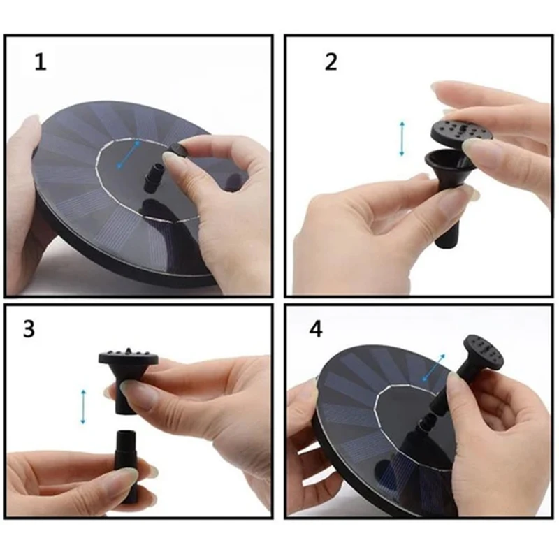 Mini Solar Powered Fountain Garden Pool Pond Panel Floating Decoration Water Drop Shipping | Дом и сад