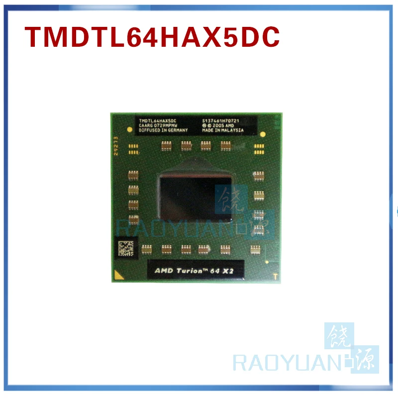 Мобильный TL-64 AMD Turion 64X2-TMDTL64HAX5DM TMDTL64HAX5DC 2,2 ГГц/Socket S1(S1G1)/двухъядерный процессор ноутбука TL64 TL 64 cpu