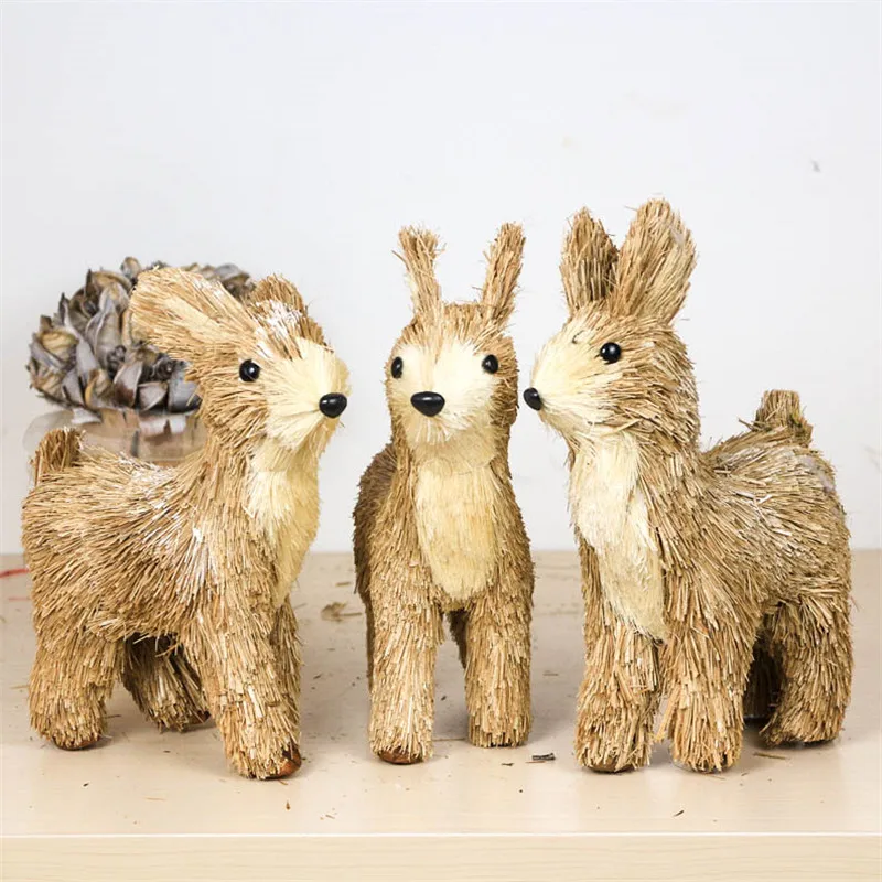 9 4 &quotВысота рождественские украшения олени соломенные сизальные Новогоднее