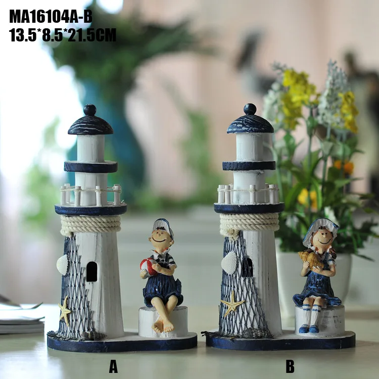 Деревянная модель маяков в средиземноморском стиле для мальчиков и девочек
