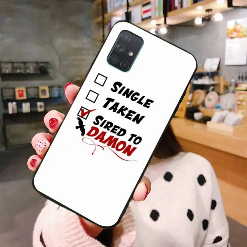 Фото Художественный чехол для телефона с цитатами дневников вампира Samsung Galaxy A21S A01 A11 A31 Художественный чехол для телефона с цитатами дневников вампира Samsung Galaxy A21S A01 A11 A31
