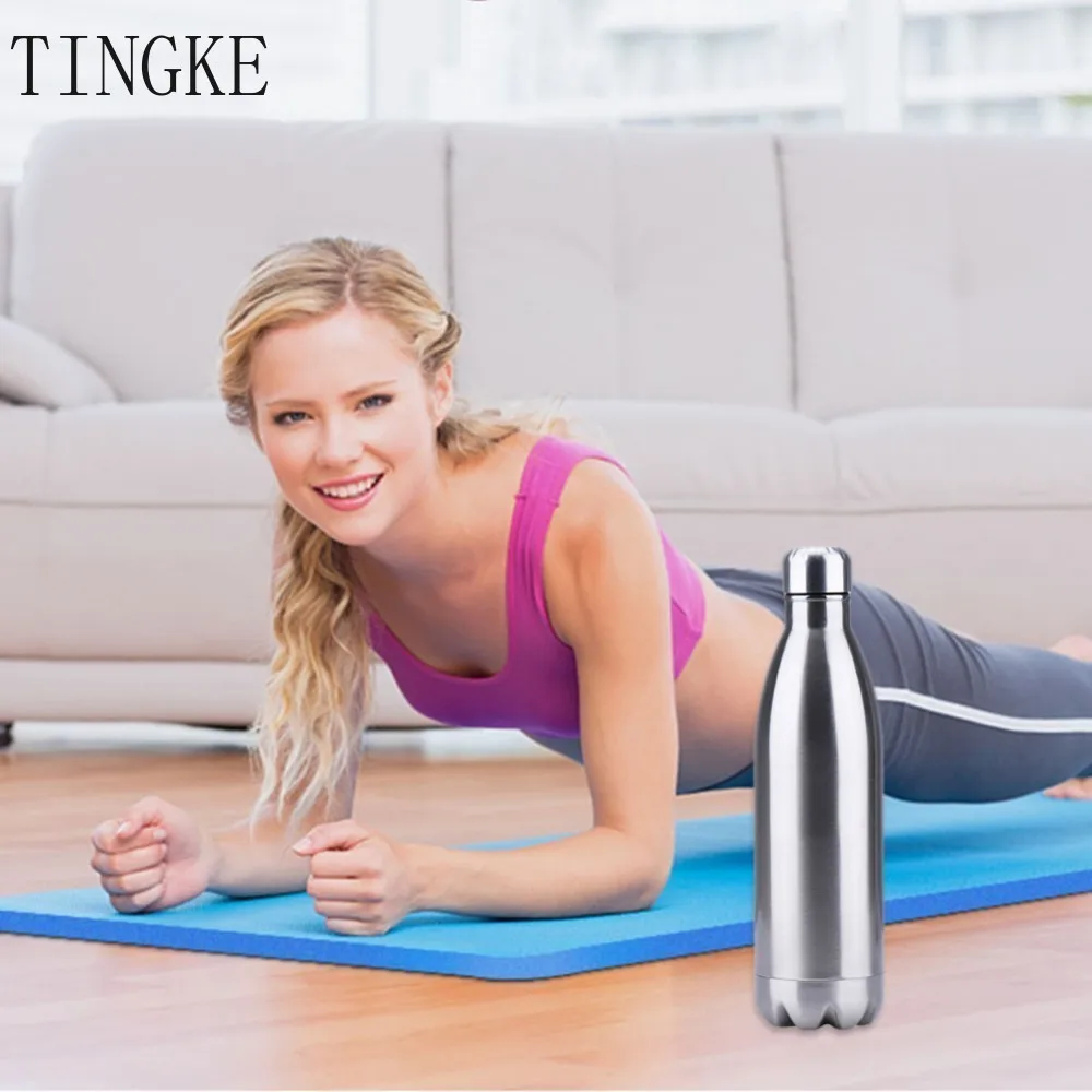 

New Double-layer Bullet Shape Thermos Stainless Steel BPA Free Water Bottle Vacuum Flask Drink Bottle Coffee Mug for Travel Cup