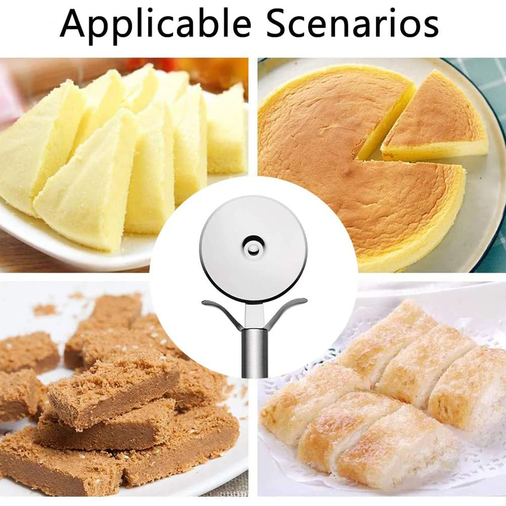 2 Упаковка нержавеющая сталь инструмент для резки пиццы на одно колесо с лопатой