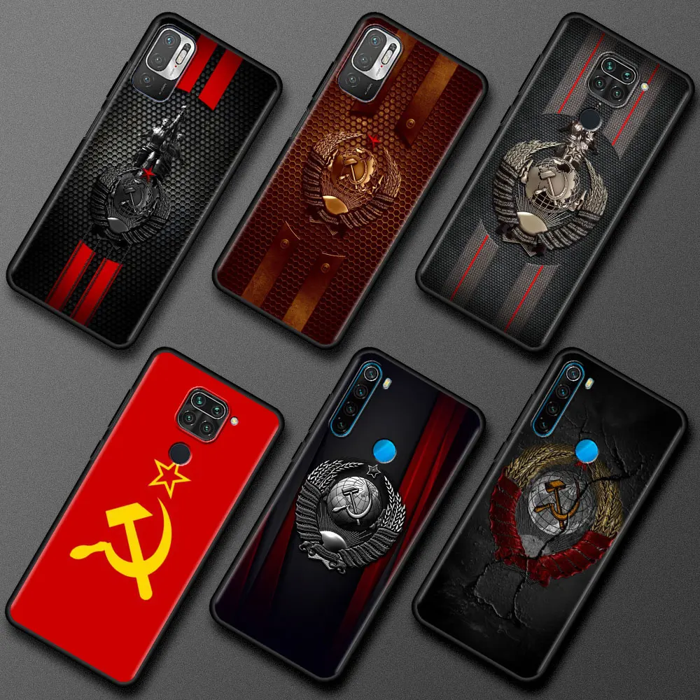 

Vintage USSR CCCP For Xiaomi Redmi Note 10 9 Pro 9S 8 8T 7 9A 9C Soft Phone Case 8A 7A 6 6A K40 Shockproof Bumper Back Cover Cas