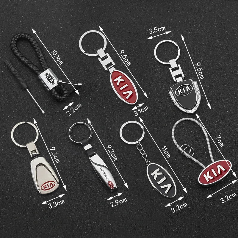 3D металлический + плетеный шнур брелок для автомобиля KIA Ceed Rio 3 4 Sorento Picanto Cerato Sportage R