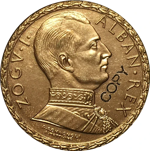 Албания 1928 100 Franga Ar копия монет 35 мм