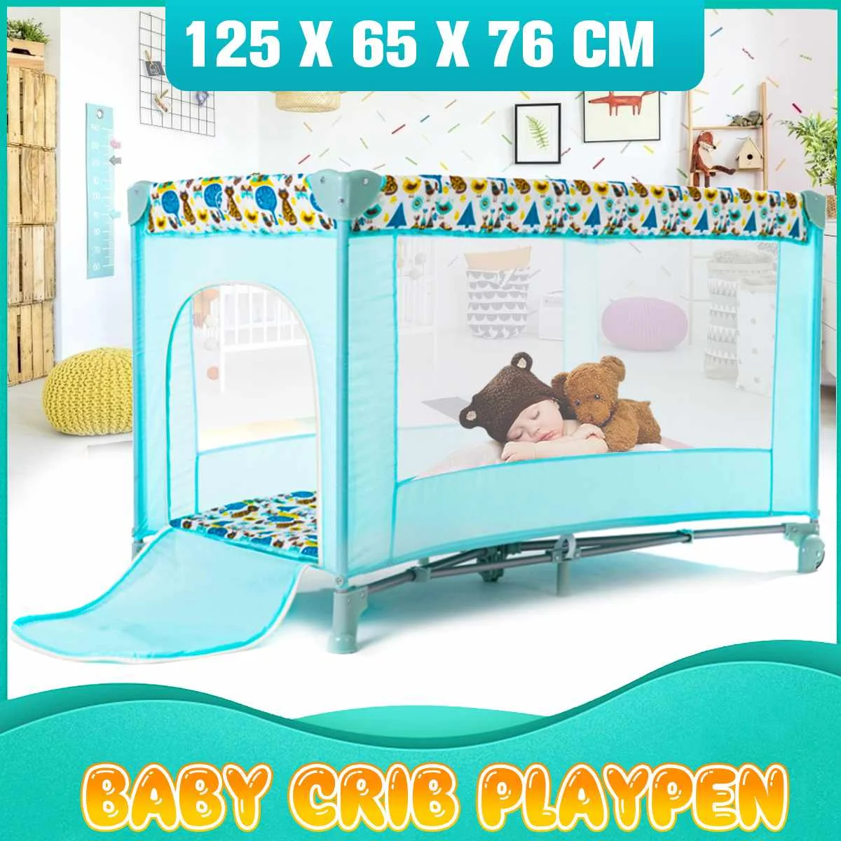 

Складной портативный Детский манеж, детский манеж для младенцев, детская дорожная безопасная сетка для детской кроватки