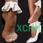 Экзотическое сексуальное нижнее белье для женщин и девочек, латексные кружевные носки ручной работы cekc zentai, короткие носки по индивидуальному размеру, носки, костюмы для косплея