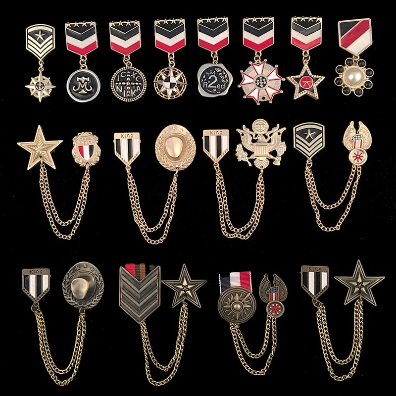 

fashion brooch breastpin Order of Merit college army rank patches metal patches badges applique patches for clothing SC-2687