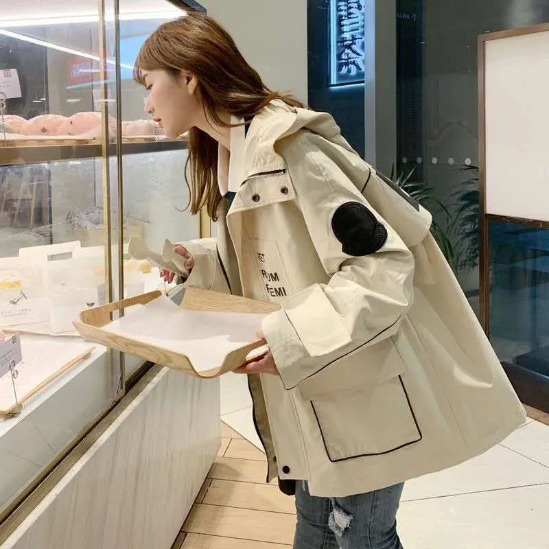 

Women's spring autumn Workwear jacket Korean plus size loose BF 2020 new trendy fashion wild windbreaker female trench coat