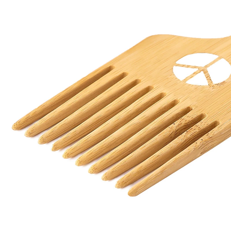 Афро-расческа для волос с ручкой в форме кулака Антистатическая натуральная