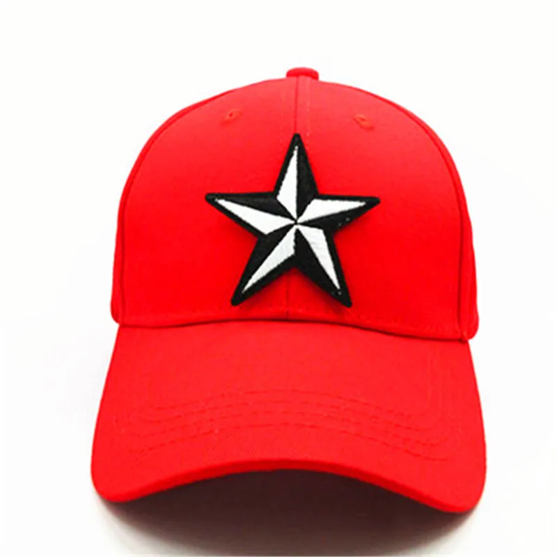 

Big Stars Embroidery Cotton Baseball Cap Hip-hop Cap Adjustable Snapback Hats for Men and Women 261