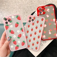 summer fruit phone case for iphone 12 11 13 pro max strawberry for iphone 6s 7 8 plus se 2020 x xr xs max hard shockproof covers