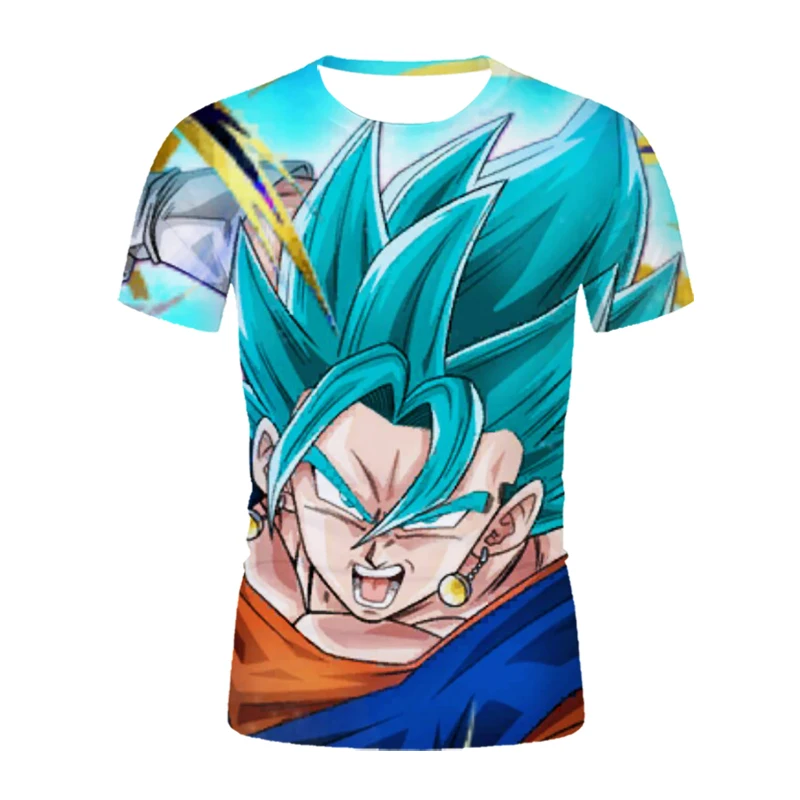 

2021New 3D T-shirt Dragon Ball Theme Top Fashion Cartoon Anime T-shirt Boys and Girls Same Style Street Hip Hop T-shirts 100-6XL