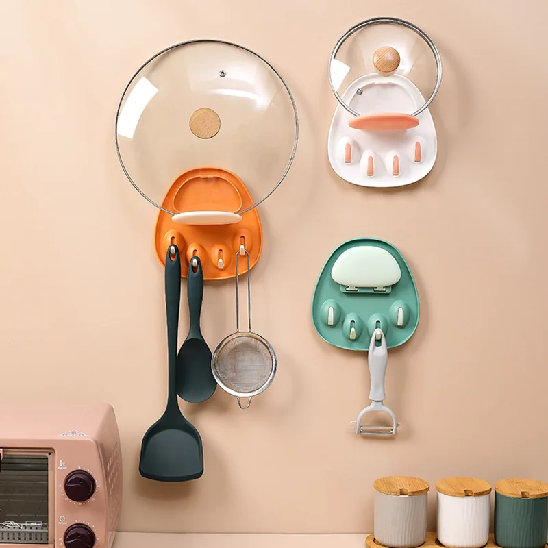

Plastic Spoon Rest Kitchen Organizer Punch-Free Fork Spatula Rack Spoon Holder Stand Tableware Storage Rack Spoon Pot Lid Holder