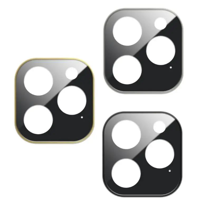 Черное/золотое/серебряное алюминиевое жесткое стекло для задней камеры телефона