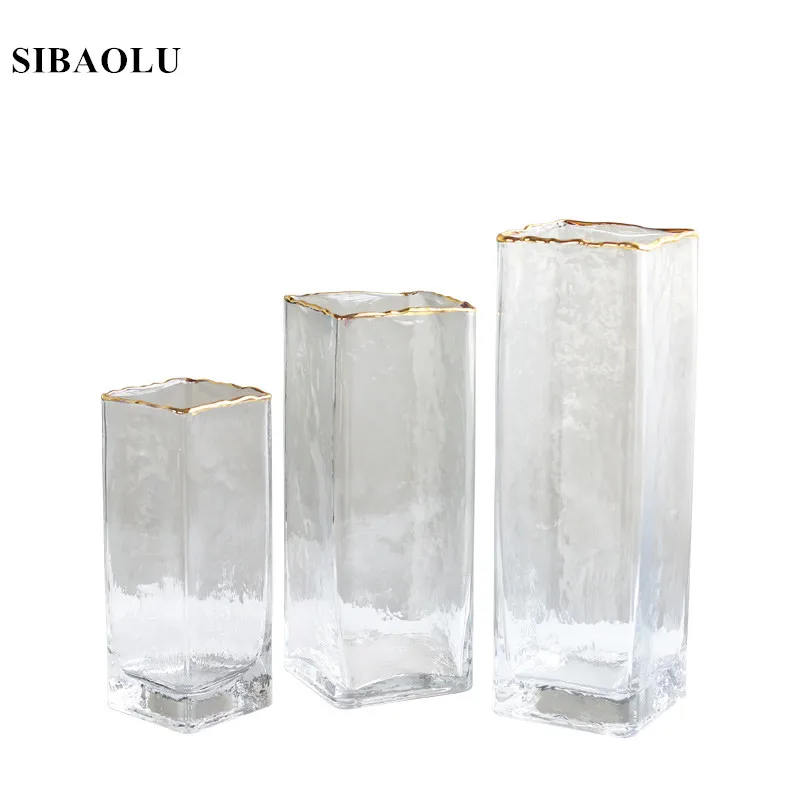 Стеклянная ваза INS маленькие прозрачные скандинавские вазы простой Террариум