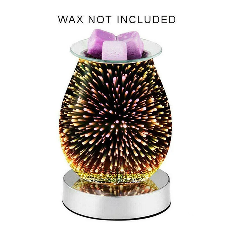 

Glass Aroma Lamp Touch Dimming Aromatherapy 3D Night Light Warm Atmosphere Candle Light Bedroom Home Decor Birthday Gifts