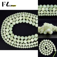 wholesale 6 8 10mm natural green xinshan jades spacer round stone beads for jewelry making diy bracelets necklace needlework 15