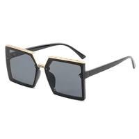 2022 new trend oversized thick frame sunglasses women men uv400 vintage square shades sun glasses female street beat eyeglasses