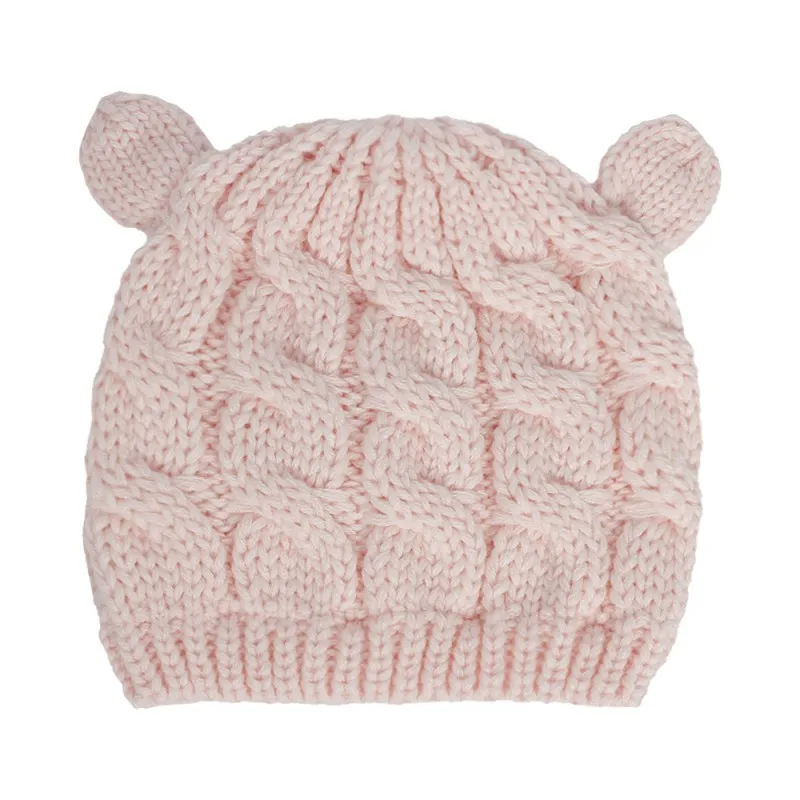 Gorro de punto con orejas para beb&eacute;, gorro c&aacute;lido para beb&eacute;, gorros para beb&eacute;-2