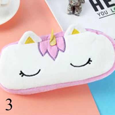 Школьный Карандаш Чехол Милый Плюшевый единорог канцелярских принадлежностей